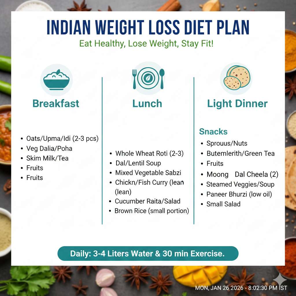 best diet plan for weight loss in India