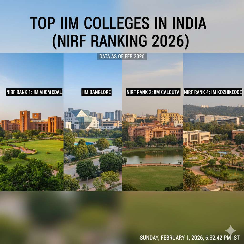 Top IIM colleges in India with NIRF ranking